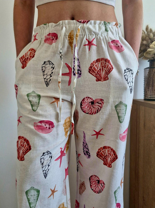 Pantalon Large Bohème "Summer Shells" - Aspect Lin