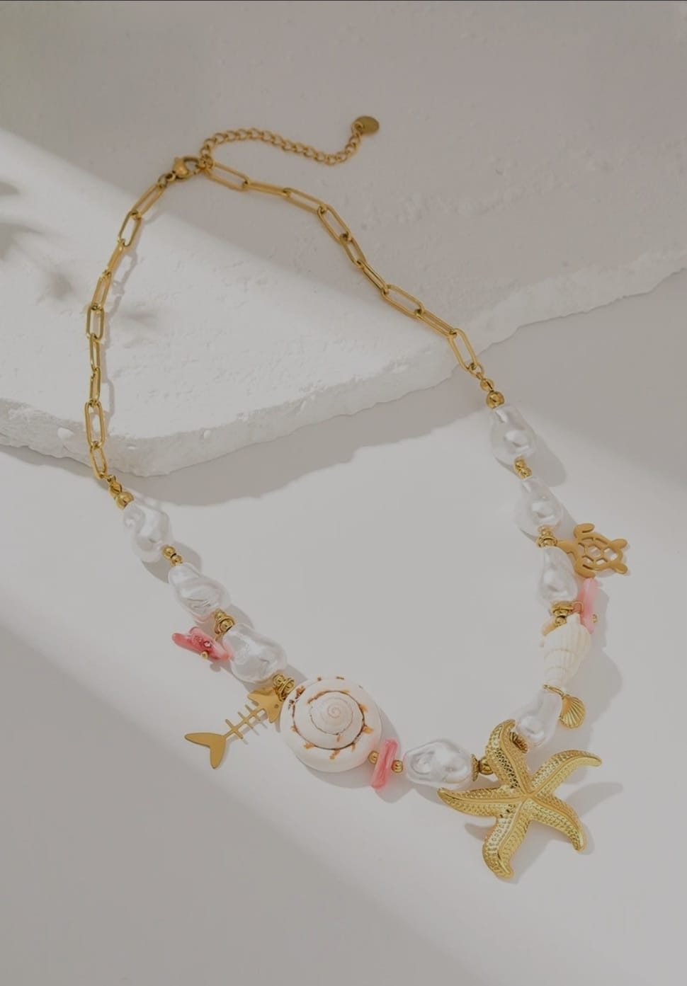 Collier Chaîne d'Ancre avec Charms " Esprit de l'Océan"