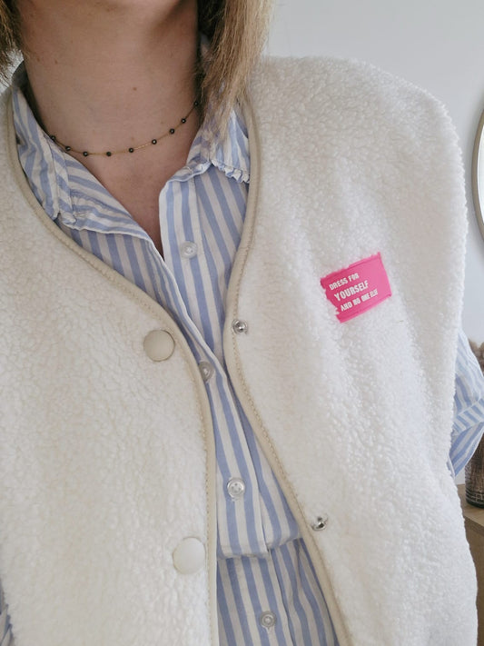 Gilet sans manches en sherpa