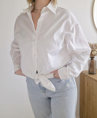 Chemise "Good vibes" blanche