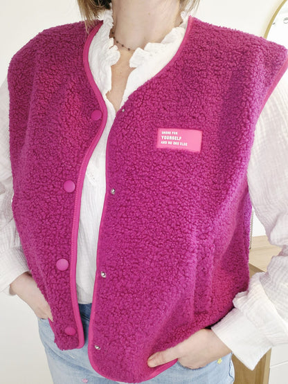 Gilet sans manches en sherpa