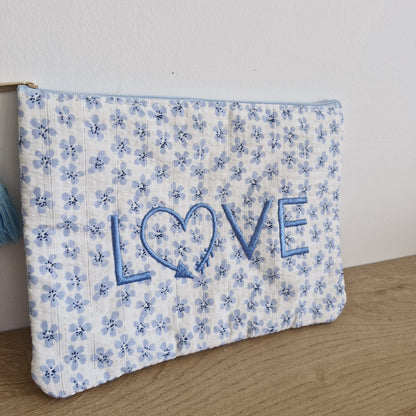 Pochette " LOVE" Fleurie