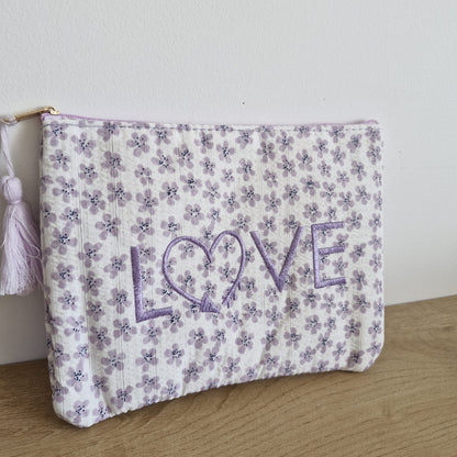 Pochette " LOVE" Fleurie