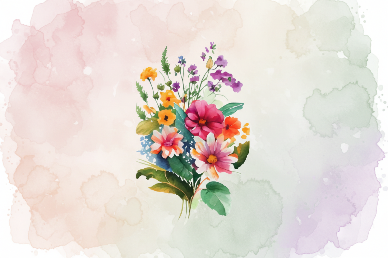 Bannière avec bouquet centré pour Bichette Mood